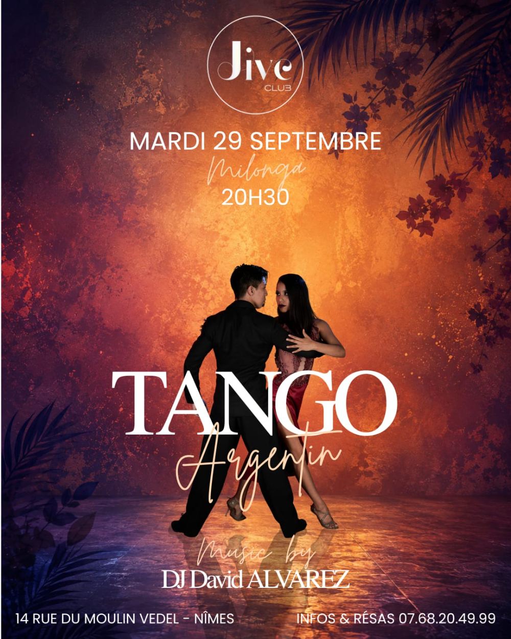 Milonga du mardi 29 septembre, DJ David Alvarez
