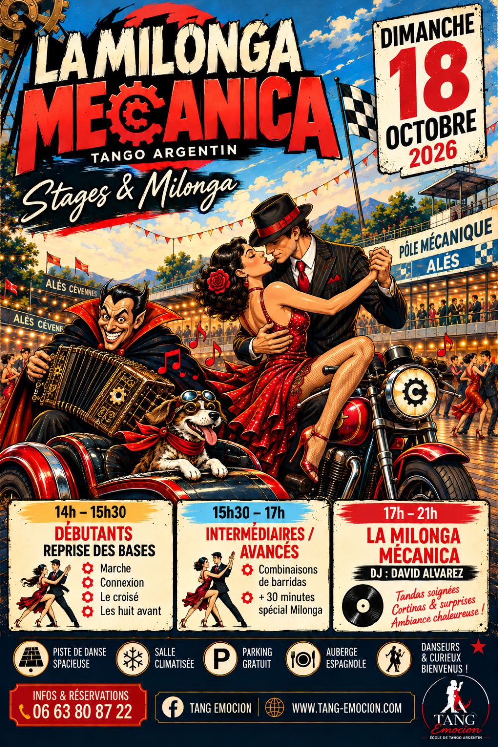 Affiche La Milonga Mécanica, dimanche 18 octobre 2026